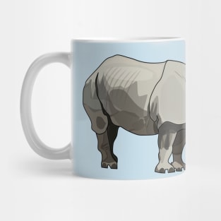 Javan rhinoceros cartoon illustration Mug